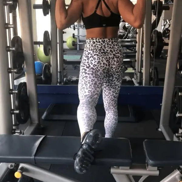 High Waist Leopard Print Fitness Leggings