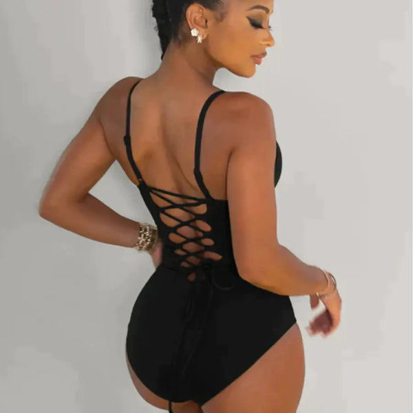 Backless One Piece Swimsuit