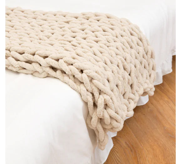 Chunky Knitted Blanket