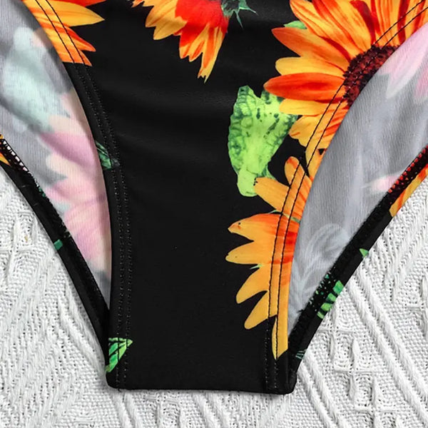 Floral High-Waist Bikini Set beach wear bikini Floral High-Waist Bikini Set summer swimsuit