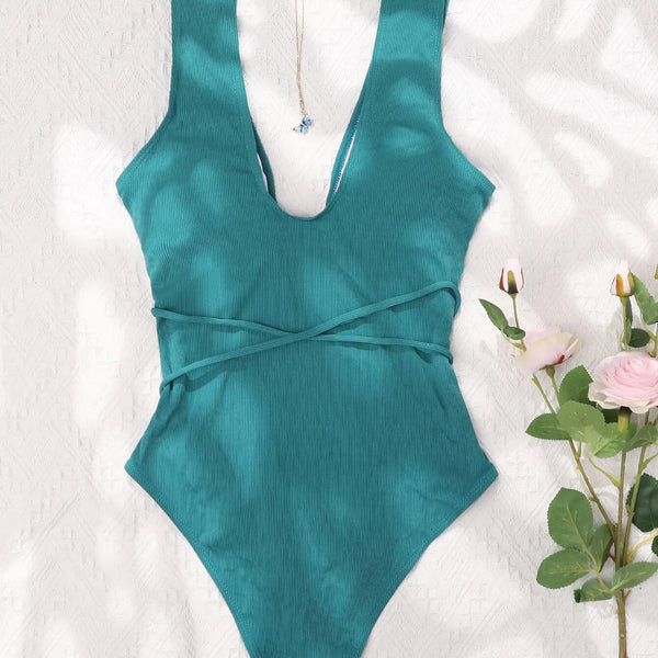 Hollow One-Piece Swimwear