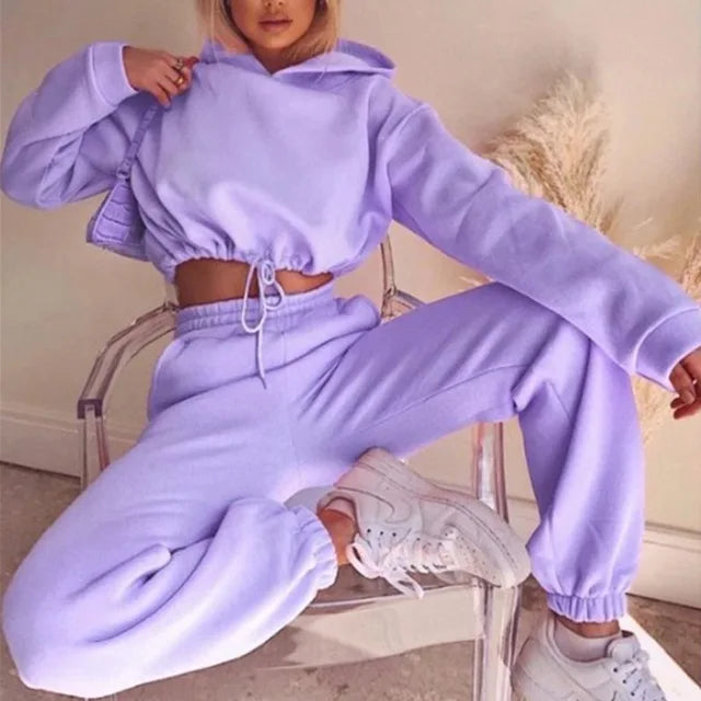 Winter Two Piece Sets Women Tracksuit